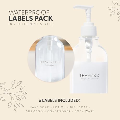 MaisoNovo Refillable Shampoo and Conditioner Bottles| Clear Set of 3 - color: Clear