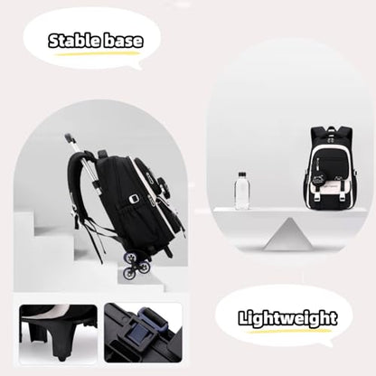 Rolling Backpack for Girls Kids Backpack with Wheels - color: 05-2 Wheels-pink, size: 2 Wheels