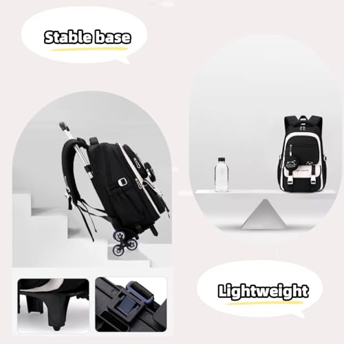 Rolling Backpack for Girls Kids Backpack with Wheels - color: 05-2 Wheels-purple, size: 2 Wheels