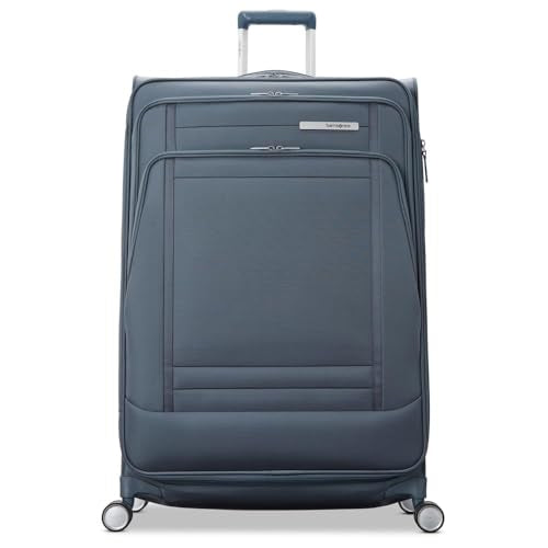 Samsonite UpLIFT Lightweight Large Checked Softside 3-Piece Luggage Set with Spinner Wheels - Expandable - Airline-Approved, Polyester Soft Suitcase for Ultra Light Travel - Elemental Blue - color: Elemental Blue, size: 3-Piece Set (CO/MD/LG)