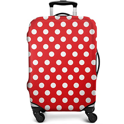 Polka Dot Luggage Cover Protector Fit 25-28 Inch, Red White - color: Luggage Cover-3, size: L(25-28in)
