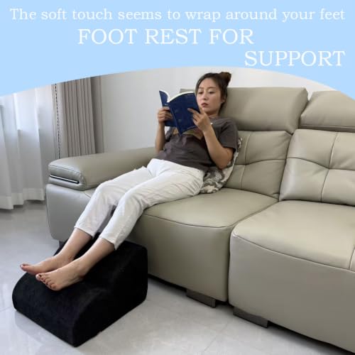 Foot Rest for Under Desk at Work.Multifunctional 3-Tier Foot Stool - color: A-black