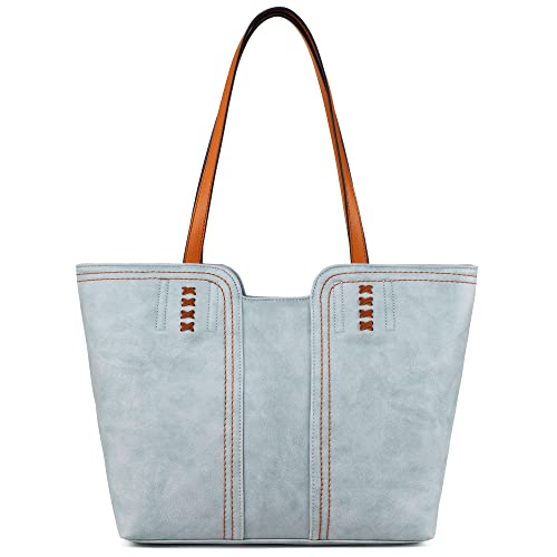 Montana West Tote Bag for Women Top Handle Satchel Purse - color: Pastel Blue