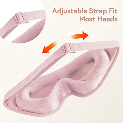 Sleep Mask for Lash Extensions, 3D Memory Foam (Pink, 1pcs) - color: Pink