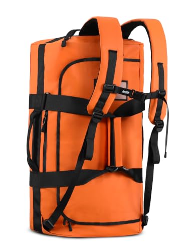 MIER 40L/60L/90L Water Resistant Backpack Duffel, Heavy Duty Duffle Bags - color: Orange, size: 90l