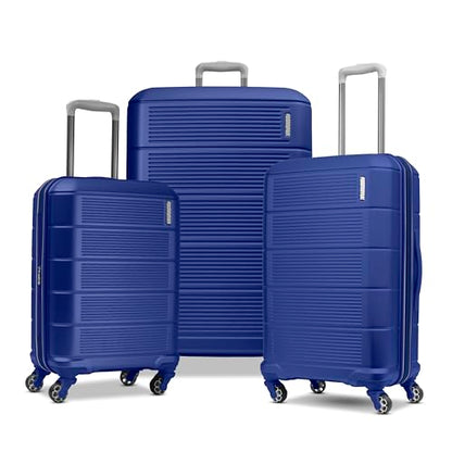 American Tourister Stratum 2.0 Hardside Expandable Luggage with Spinners | Sapphire Blue | 3PC (CO/MED/LG) - color: Sapphire Blue, size: 3-Piece Set (Carry on/Medium/Large)