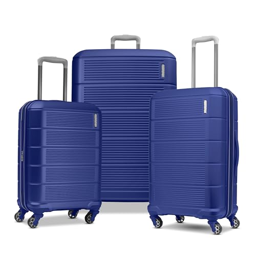 American Tourister Stratum 2.0 Hardside Expandable Luggage with Spinners | Sapphire Blue | 3PC (CO/MED/LG) - color: Sapphire Blue, size: 3-Piece Set (Carry on/Medium/Large)