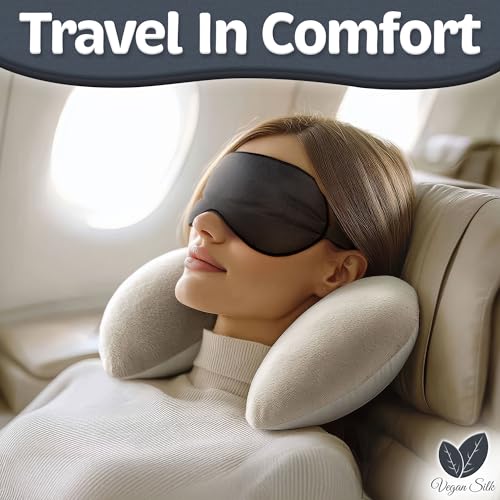 Sleep Mask - Black, 100% Tencel Derived from Natural Wood Pulp - Lightweight Eye Mask with Adjustable Strap - Blackout Blindfold for Women & Men - Comfortable Light Blocking Eye Cover - color: 100% Tencel, Black