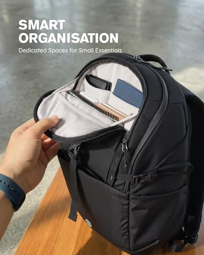 Tolaccea 30L Travel Backpack 15.6" Laptop Carry On Daypack for Work College - color: Black