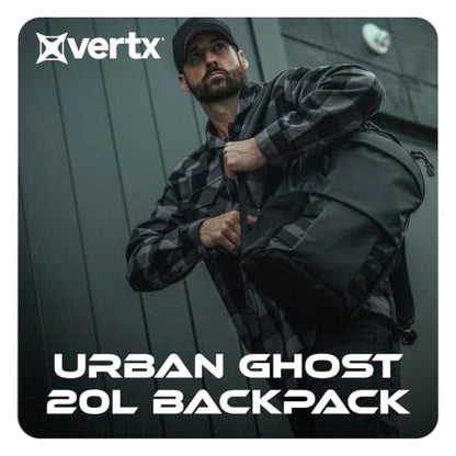 Vertx Urban Ghost Tactical Backpack (20L) – Durable Ripstop CCW Carry Pack with Rapid Access Tab, Lockable Zippers, It's Black - One Size - color: It's Black - 20l, style: Urban Ghost Pack 20l