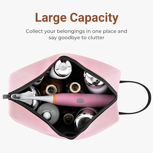 Elviros Hanging Toiletry Bag, Travel Makeup Dopp Kit, Small, Pink - color: Pink, size: Small