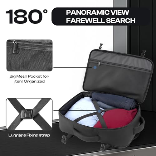 Expandable 1-7 Days Travel Backpack,TSA Approved Carry On Backpack - color: Black, size: 18.4Inch