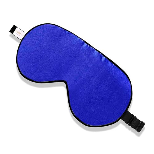 ZIMASILK Adjustable 100% Mulberry Silk Sleep Mask - color: 1 Pack - Royal Blue
