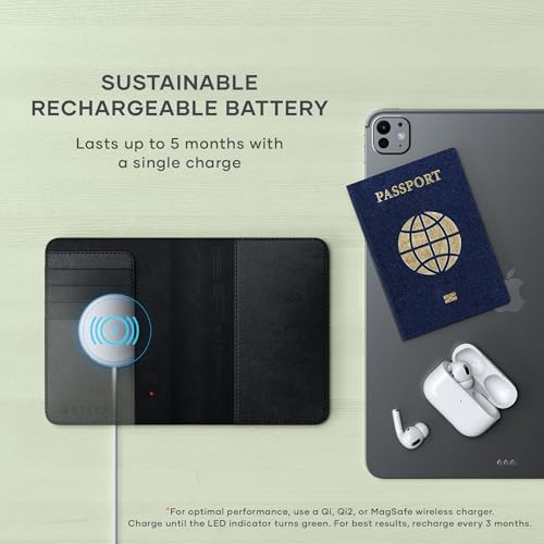 Satechi Passport Holder with Find My Tracking, 4-Slot Card Wallet, Black - color: Black