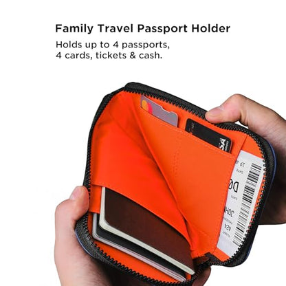 ALPAKA Zip Travel Wallet RFID Blocking Passport Holder Blue - color: Blue