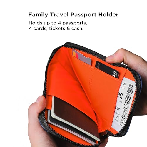 ALPAKA Zip Travel Wallet RFID Blocking Passport Holder Blue - color: Blue