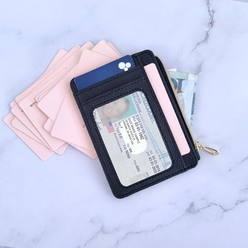 Slim Minimalist Faux Leather Front Pocket Credit Card Holder Wallet - color: B