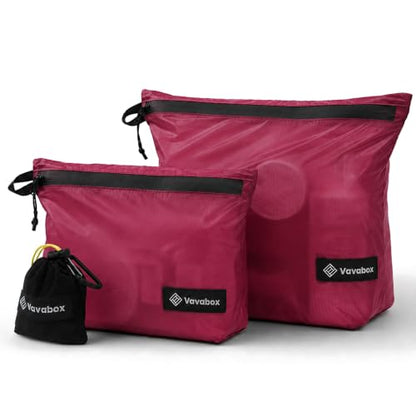Vavabox Lightweight Travel Toiletry Bag for Women, Travel Pouch Men - color: Rose Pink