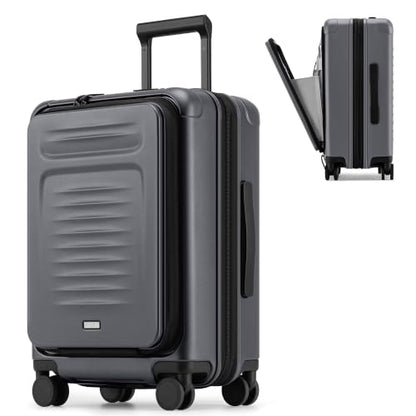 Coolife Expandable Luggage with TSA Lock Carry On Grey - color: Grey, size: 20 Inch-EXT