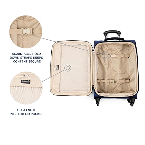 Travelpro Runway Softside 2-Piece Luggage Set, Blue - color: Blue, size: Carry-on/Medium-Large Check-in