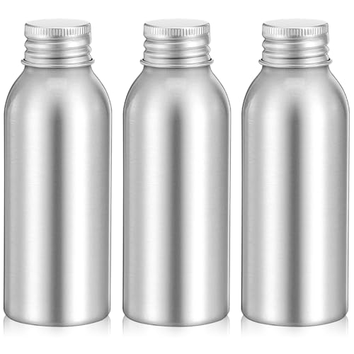 DECHOUS Refillable Aluminum Bottles Set 3-pack Empty Perfume Bottle Containers for Essential Oils Lotion Shampoo and Travel Storage Portable Mist Spray Design 4.37 X 1.41 X 1.57 in