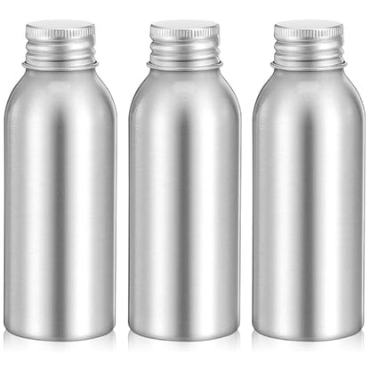 DECHOUS Refillable Aluminum Bottles Set 3-pack Empty Perfume Bottle Containers for Essential Oils Lotion Shampoo and Travel Storage Portable Mist Spray Design 4.37 X 1.41 X 1.57 in