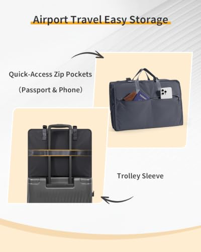 ECOHUB Hanging Travel Closet Portable Luggage Organizer Packing Bag,Grey - color: Grey