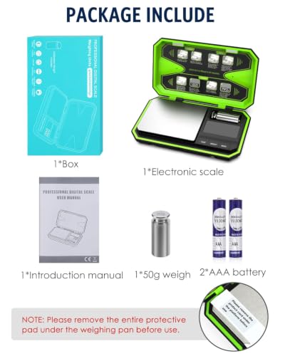 Digital Pocket Scale Jewelry Scale with LCD Display - size: 500g/0.01-Green