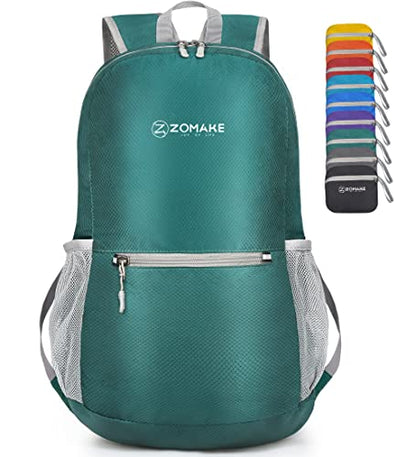 ZOMAKE Lightweight Packable Backpack, Foldable Small Travel Day Pack - color: C-army Green
