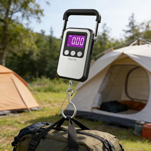 Digital Hanging Scales Luggage Scale 132lb 60kg Fishing Fish