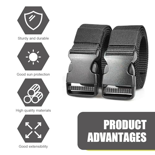 MLY 2PCS Adjustable Luggage Straps, Battery Box Strap Hold Down, 39 Inch Quick Release Buckle Straps, Multi-Functional Nylon Tie Down, Universal for Suitcase, Backpack & Outdoor, Secures Battery Box