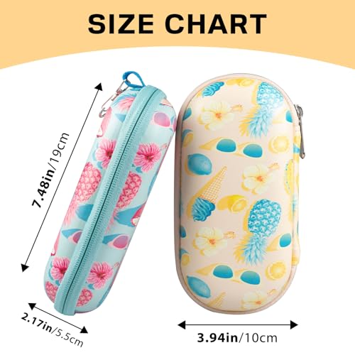 Sunglasses Organizer, Double Glasses Eye Glass Case for Women Case Hard Shell Dual Sunglasses Travel Case - color: Yellow