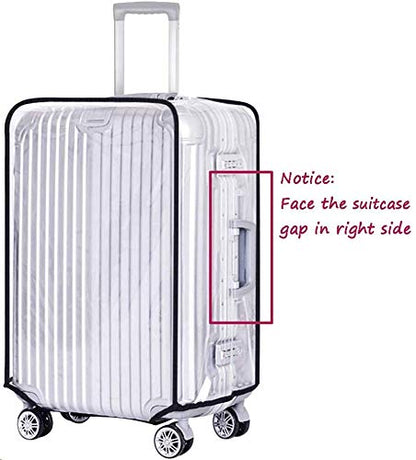 JenKin Luggage Protector Suitcase Cover PVC Waterproof Travel Suitcase Fits Most 20" to 30"(28") - size: 28" (19.7"L x 12.2"W x 28.3"H)