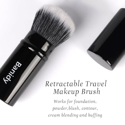 Makeup Brush Kabuki Face Brushes Retractable Travel Blush Kabuki Brush - style: Round Top Kabuki Brush