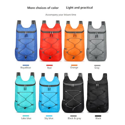levayhill 16L Foldable Hiking Backpack,Small Packable Daypack,Red - color: Red