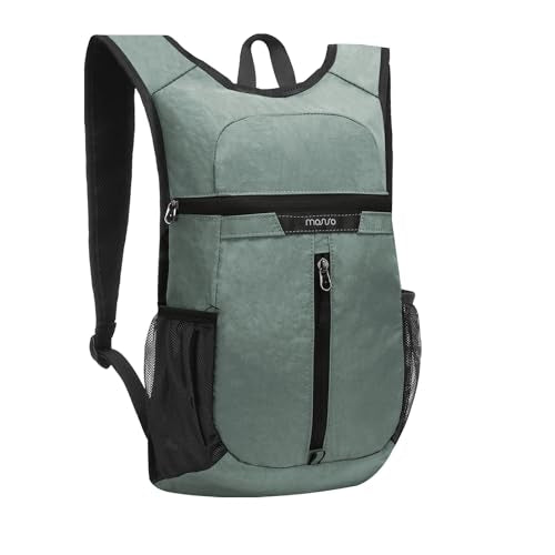 MOSISO Lightweight Hiking Daypack Packable Travel Hiking Backpack, Foldable Shoulder Bag with Front Vertical Pocket | 10L Small Lightweight Hiking Backpack with Front Vertical Pocket - size: Small