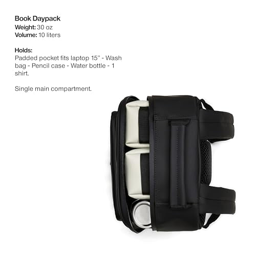 RAINS Book Daypack Waterproof Laptop Backpack for Men and Women - color: Green