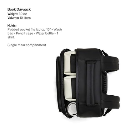 RAINS Book Daypack Waterproof Laptop Backpack for Men and Women - color: Green