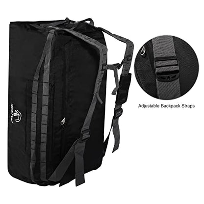 REDCAMP 85L/120L/140L Foldable Duffle Bag with Wheels, Large Travel Duffel Bag - color: 140l Black