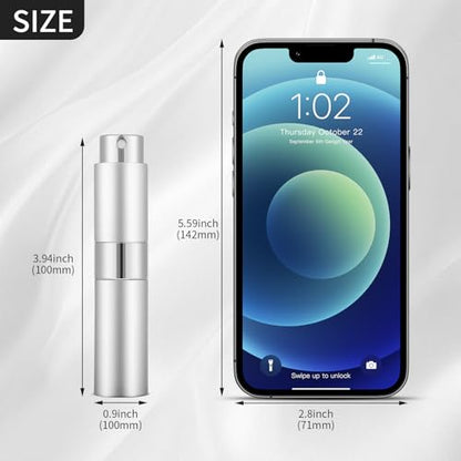 Perfume Travel Refillable Atomizer 8ML (3PCS) - Empty Cologne Spray Bottle, Portable & Leakproof Sprayer for Travel (Blue, golden, Silver) - color: Blue, golden, Silver