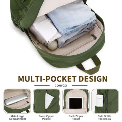 Small Hiking Backpack 20L Packable Casual Daypack, Dark Green - color: Dark Green