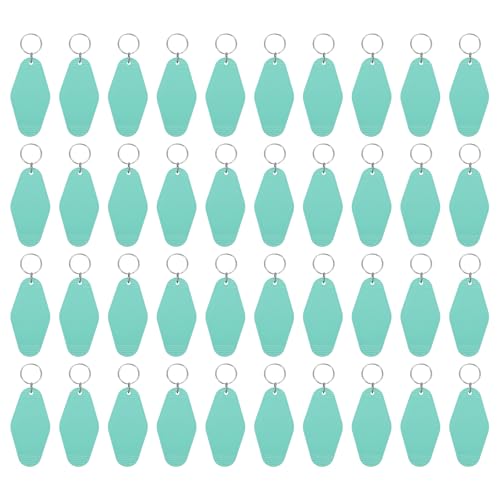 uxcell Hotel Keychains Blank Plastic - color: Light Blue