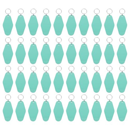 uxcell Hotel Keychains Blank Plastic - color: Light Blue