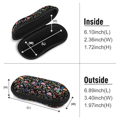 FINTIE Sunglasses Case, Hard EVA Shell Shockproof Sport Glasses Case - color: Z-black Floral