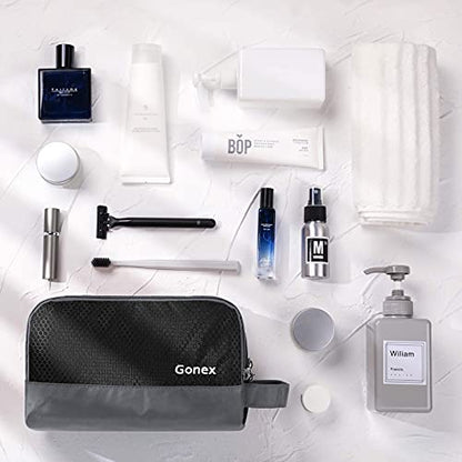 Gonex Travel Toiletry Bag for Men, Water Resistant Dopp Kit for Toiletries - color: Black