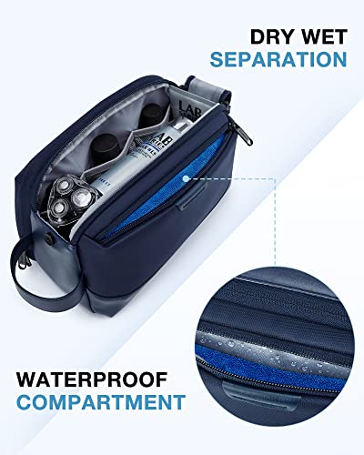 BAGSMART Large Travel Toiletry Bag for Men, Water-resistant, Nvay Blue - color: Nvay Blue
