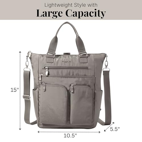 Baggallini womens All Set 3 in 1 Tote BackpackAll set 3 in 1 Backpack - color: Sterling Shimmer