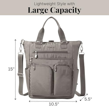 Baggallini womens All Set 3 in 1 Tote BackpackAll set 3 in 1 Backpack - color: Sterling Shimmer