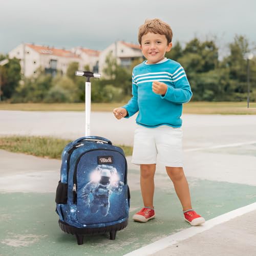 Tilami Rolling Backpack for Boys and Girls,Astronaut - color: Astronaut