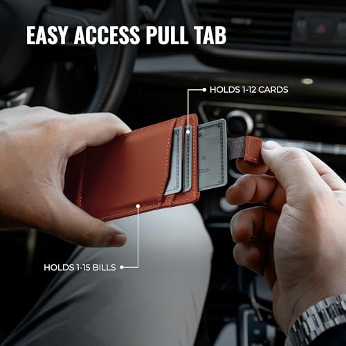 Kingly Cash Pocket Slim Wallet for Men, RFID Blocking, Terra Cotta - color: Terra Cotta